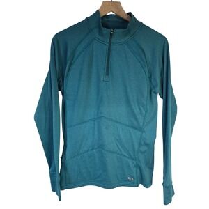 OROS Quarter Zip Pullover Womens Large Teal Blue Solarcore Insulation Hiking